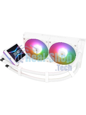 Водяное охлаждение для процессора Thermalright Grand Vision 240 (240mm, LED, White, ARGB/Fans: 2x120mm, 80.45CFM, 29.4dBA, 2150RPM/Pump height 72.5mm, 6400RPM, Rad thickness 27mm/S: 1700, 1200, 1851, 115X, 2011, 2066, AM5, AM4)