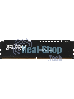 Оперативная память Kingston Fury Beast, DDR5, 32GB (2x16GB), 5600MHz, CL40, DIMM, с радиаторами, черный