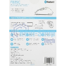 Мышь беспроводная A4Tech Fstyler FB35C серый/черный, 2000 dpi, радиоканал, Bluetooth, USB, кнопки - 6