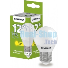 Лампа cветодиодная LED G45 IEK LL-G45-12-230-30-E27-G шар 12Вт 230В 3000К E27 GENERICA