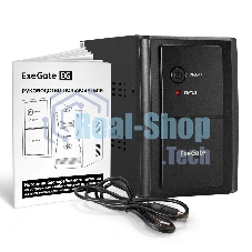 Источник бесперебойного питания ExeGate EX292607RUS SpecialPro UNB-2000.LED.AVR.1SH.2C13.RJ.USB 2000VA/1200W, LED, AVR,1*Schuko+2*C13, RJ45/11, USB, металлический корпус, черный