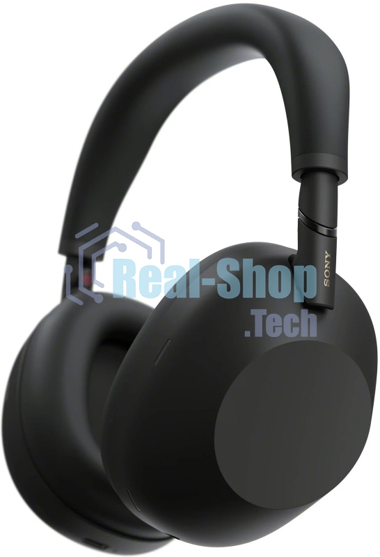 Беспроводные/проводные наушники Sony WH-1000XM6 черный, полноразмерные, Bluetooth + проводной, адаптивное активное шумоподавление, до 40 ч