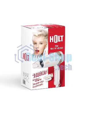 Фен HOLT HT-HD-003 белый, 1600 Вт, компактный