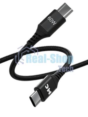 Кабель MORE CHOICE (4620202554093) K69aa 2м USB 3.0A PD 60W для Type-C Type-C- 2м, черный
