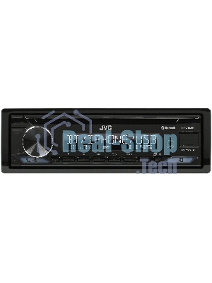 Автомагнитола JVC KD-X482BT, 1 DIN, Bluetooth, USB Type-A, AUX, съёмная панель