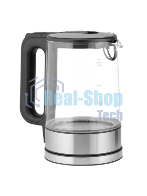 Электрочайник Centek CT-0032 прозрачный, 1.7 л, 2200 Вт, скрытый нагревательный элемент