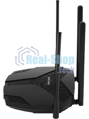 Двухдиапазонный роутер MERCUSYS MR80X AX3000 Wi-Fi 6, до 574 Мбит/с на 2,4 ГГц + до 2402 Мбит/с на 5 ГГц,4 фиксированные внешние антенны, 3 гигабитных порта LAN, 1 гигабитный порт WAN