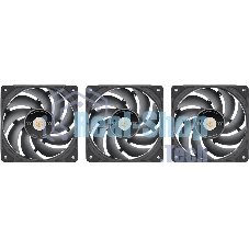 Комплект вентиляторов для корпуса Thermaltake TOUGHFAN EX12 Pro (3 шт.) черный, 120 мм, 2000 об/мин, 29.8 дБ, 4 pin