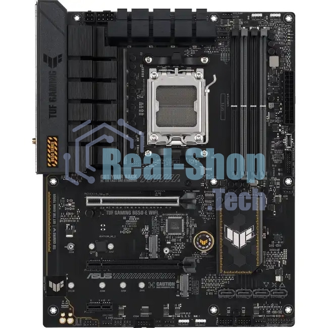 Материнская плата ASUS TUF GAMING B650E-PLUS WIFI, AM5, AMD B650, 4xDDR5, 4xSATA, 3xM.2, 1xPCIe 5.0 x16, 1xPCIe 4.0 x4, 2xPCIe 4.0 x1, 1xDisplayPort, 1xHDMI, 1x2.5Gb LAN, Wi-Fi 6E, Bluetooth 5.3, 1xUSB-C 20Gbps, 3xUSB-A 10Gbps, 6xUSB-A 2.0, 5x3.5 мм, 7.1, ATX