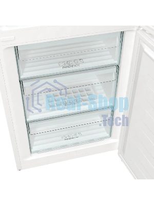 Холодильник Gorenje NRK6201EW4 белый двухкамерный 235/96 л морозилка снизу, No Frost
