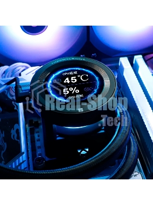 Система жидкостного охлаждения Thermalright Core Vision 360 (360mm, LED, Black, ARGB/Fans: 3x120mm, 72.37CFM, 27.7dBA, 2000RPM/Pump height 66mm, Rad thickness 27mm/S: 1700, 1200, 1851, 115X, 2011, 2066, AM5, AM4)