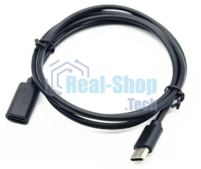 Кабель-удлинитель Buro USB Type-C (m) USB Type-C (f) 2м черный