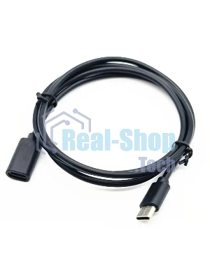 Кабель-удлинитель Buro USB Type-C (m) USB Type-C (f) 2м черный