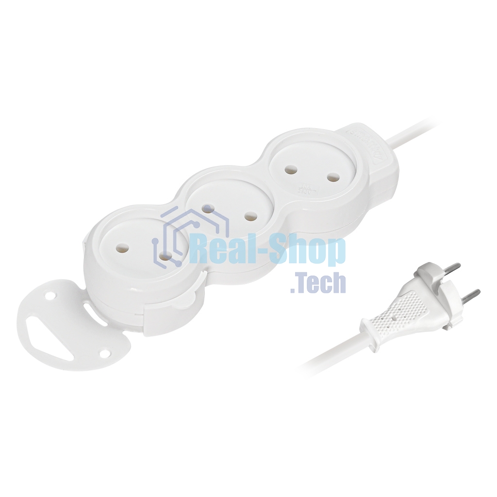 Удлинитель бытовой Smartbuy (SBE-10-3-10m-N) 3 гн х 10,0 м белый
