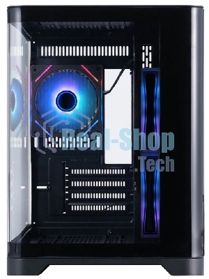 Компьютерный корпус 1STPLAYER UVIEW UV5 ARGB черный mATX 3x120мм ARGB fans UV5-BK-2FC7R-1FC7
