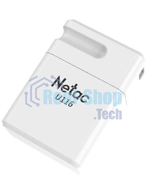 Флешка USB Netac U116 mini (NT03U116N-032G-32WH USB), 32Gb, USB 3.2, R/W 90/30, белый