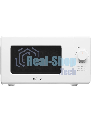Микроволновая печь WILLZ MOS-2008MW белый, 20 л, 700 Вт, переключатели - поворотный механизм