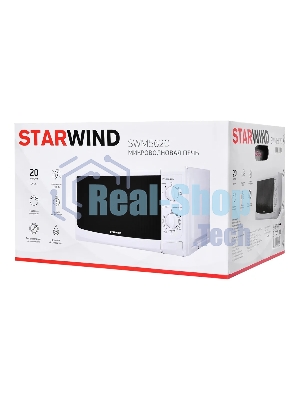 Микроволновая печь Starwind SWM5620 белый, 20 л, 700 Вт, переключатели - поворотный механизм