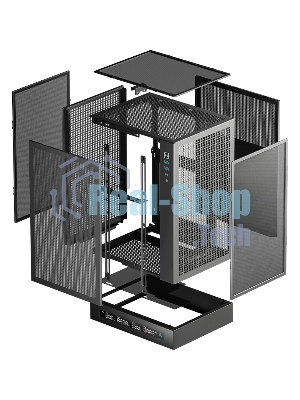 Компьютерный корпус Deepcool CH170 DIGITAL черный без БП mini-ITX 1x120мм 1xUSB 2.0 1xUSB 3.0 audio bott PSU