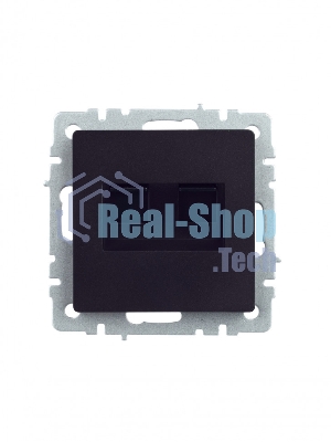Розетка компьютерная двойная RJ11+RJ45 IEK BRITE РК/Т12-БрЧ кат.5E черный