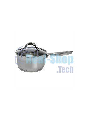 Ковш WEBBER BE-127/2 2,1 л со стеклянной крышкой, 16х9,5 см, нержавеющая сталь
