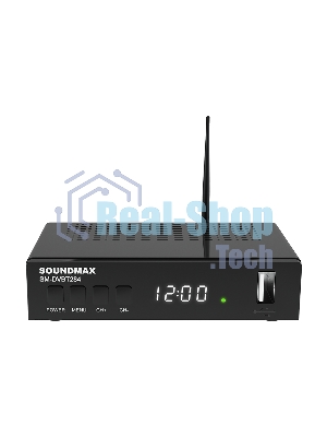 Приставка для цифрового ТВ SoundMax SM-DVBT284 черный, DVB-T2, DVB-T, DVB-C, HDMI, USB 2.0 х2