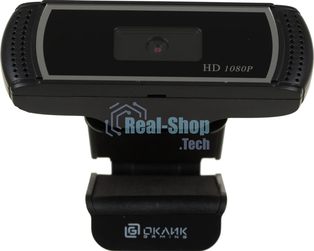 Веб-камера OKLICK OK-C013FH 1920x1080, 30 кадр/с, USB Type-A, микрофон (шумоподавление), универсальное крепление