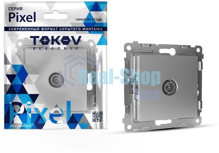 Коннектор TV TOKOV ELECTRIC СП Pixel механизм алюм.