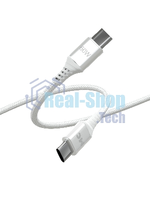 Кабель MORE CHOICE (4620202554116) K69aa 2м USB 3.0A PD 60W для Type-C Type-C- 2м, белый