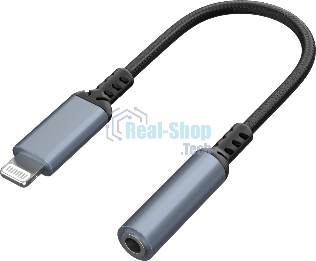 Переходник Defender JACK03-02 PRO 3.5 jack(F)-Lightning(M) c ЦАП 1