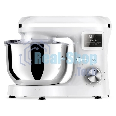 Планетарный миксер BQ MX640 White. Максимальная мощность 1600 Вт/Чаша из нержавеющей стали 6 л/Функция ферментации/Подогрев чаши до 40'C/Электронное управление/Металлические насадки в комплекте/Металлические шестерни/Двойная защита: от перегрева, от перегрузки/Защтная крышка от брызг/LED подсветка/Длина сетевого шнура 1 м