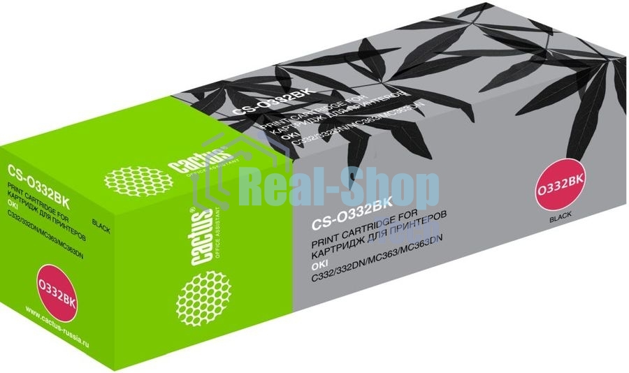 Картридж лазерный Cactus CS-O332BK (46508736) черный (3500 стр.) для Oki C332/MC363