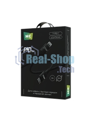 Кабель MORE CHOICE (4620202554178) K69ia 2м USB 3.0A PD 27W для Lightning ng 8-pin Type-C - 2м, черный