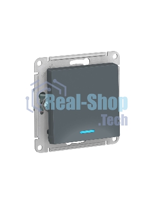 Механизм выключателя 1-кл. СП AtlasDesign 10А IP20 (сх. 1а) 10AX с подсветкой грифель
