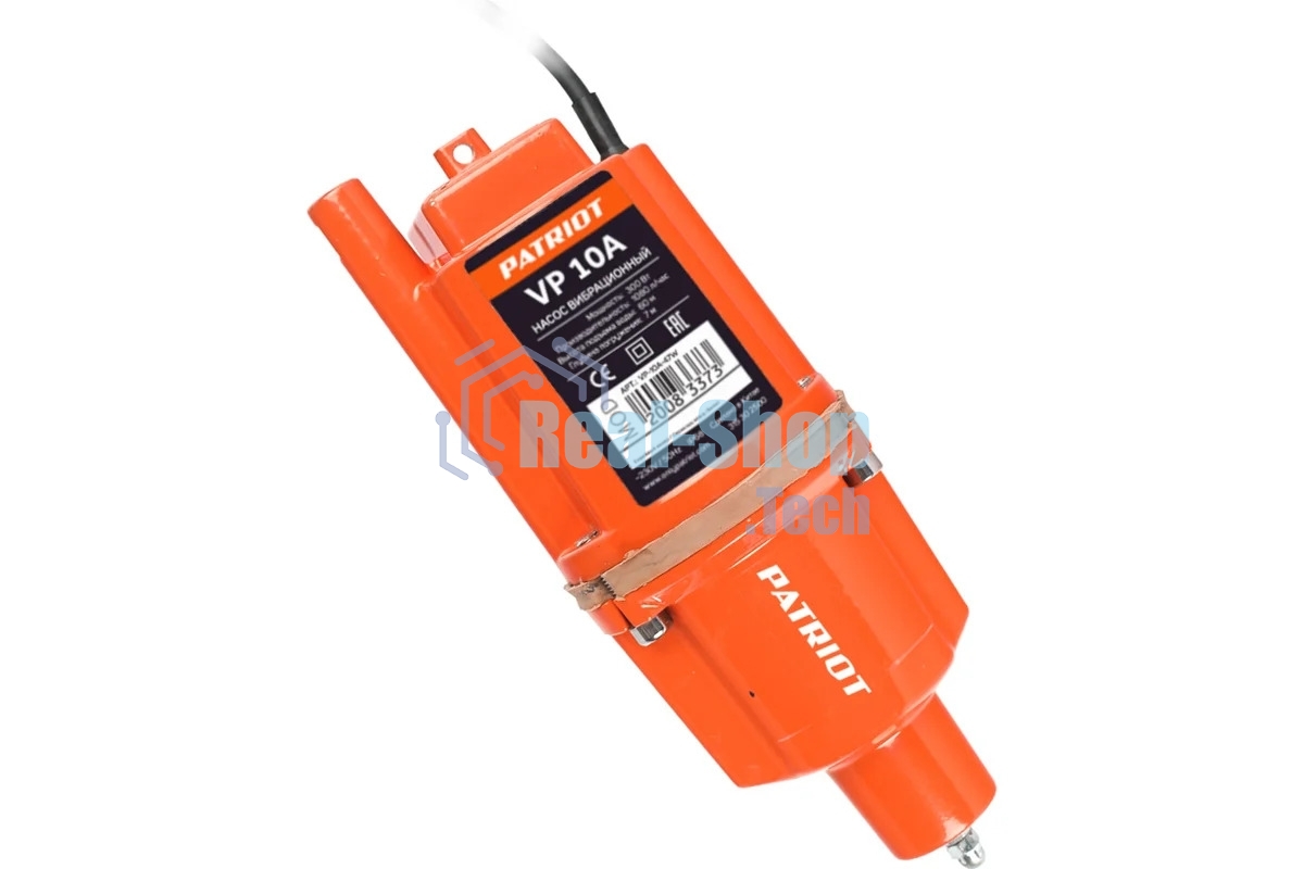 Насос PATRIOT VP 10А, погр. вибр. нижний забор 300Вт 18л/мин H60м D96мм термозащита