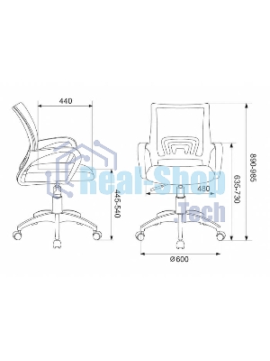 Кресло Бюрократ CH-W695NLT TW-03A TW-18 салатовый, сетка/ткань, 120 кг, механизм качания