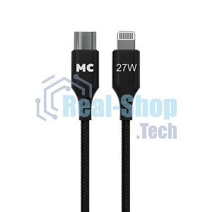 Кабель MORE CHOICE (4620202554178) K69ia 2м USB 3.0A PD 27W для Lightning ng 8-pin Type-C - 2м, черный