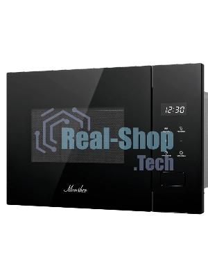 Встраиваемая микроволновая печь MONSHER MMH 1115 Noir, High-Tech, 15 л, мощность 600 Вт, 5 уровней мощности, размораживание, сенсорное управление, черный