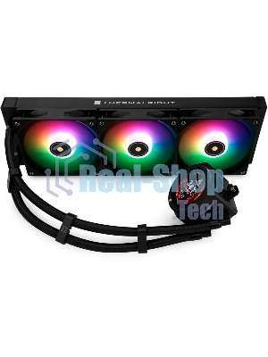 Система жидкостного охлаждения Thermalright Core Vision 360 (360mm, LED, Black, ARGB/Fans: 3x120mm, 72.37CFM, 27.7dBA, 2000RPM/Pump height 66mm, Rad thickness 27mm/S: 1700, 1200, 1851, 115X, 2011, 2066, AM5, AM4)
