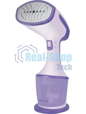 Отпариватель Vitek VT-2660 белый/фиолетовый, 1600 Вт, 30 г/мин, 250 мл