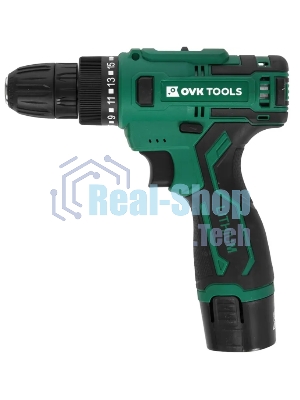 Дрель-шуруповерт Ovk Tools OTCS2AA-12V-1.5A, 12 В, 1,5 Ач, 26 Нм, щеточный