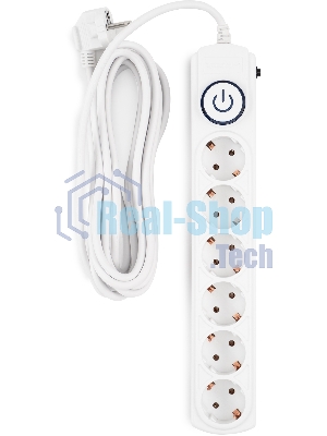 Сетевой фильтр Ippon BK-6-EU-5-10-W 5 м, 6 розеток, белый, коробка