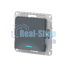 Механизм выключателя 1-кл. СП AtlasDesign 10А IP20 (сх. 1а) 10AX с подсветкой грифель