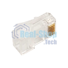 Коннектор Lanmaster TWT-PL45-8P8C/JR100, UTP кат.5E RJ45 прозрачный (упак.:100шт)
