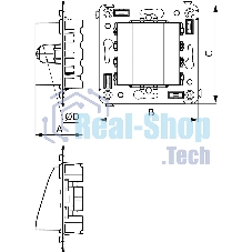 Вывод кабеля из стены DKC Avanti 4412983 