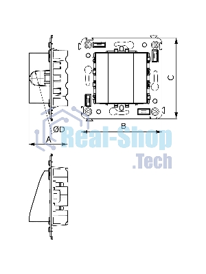 Вывод кабеля из стены DKC Avanti 4412983 