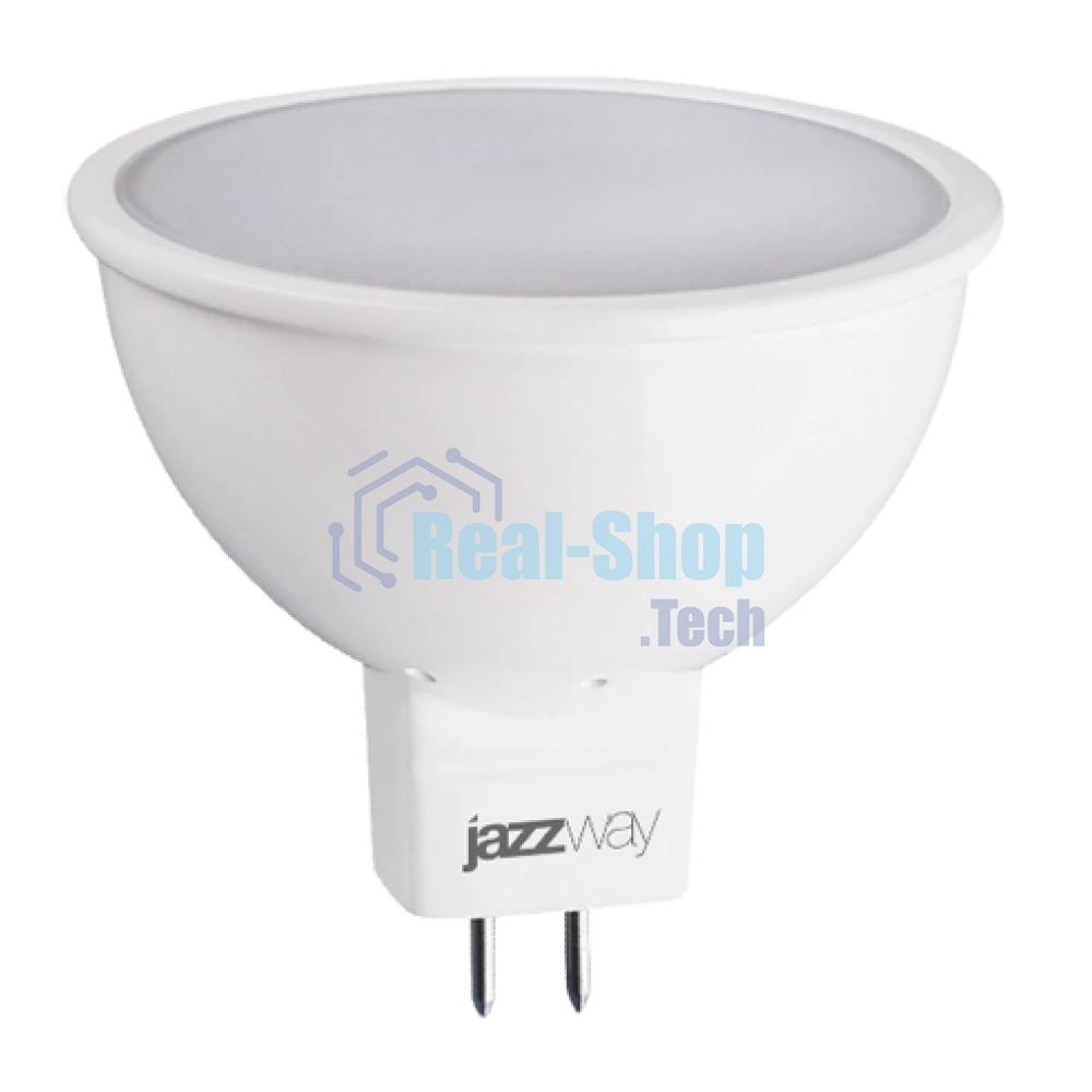 Лампа светодиодная JazzWay PLED-ECO-JCDR 5Вт 3000К теплый белый GU5.3 400лм 220-240В