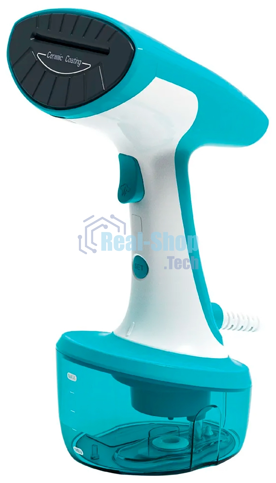 Отпариватель Kelli KL-308 бирюзовый, 2400 Вт, 25 г/мин, 350 мл
