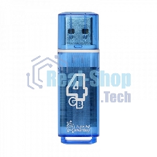 Флешка USB Smartbuy Glossy series Blue (SB4GbGS-B), 4Gb, USB 2.0, R/W 25/15, синий