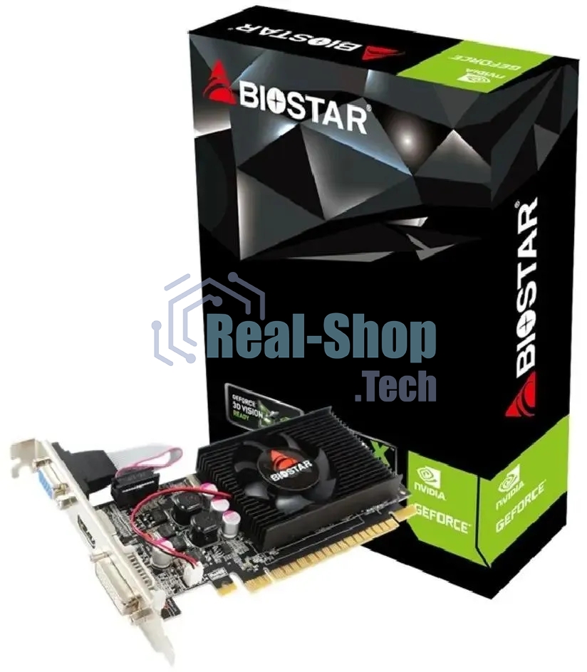 Видеокарта Biostar PCI-E G210-1Gb D3 LP NVIDIA GeForce 210 1Gb 64bit DDR3 589/1333 DVIx1 HDMIx1 CRTx1 Ret low profile